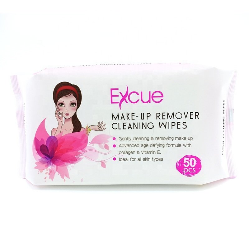 Free Sample Skin Care Portable 50pcs Makeup Remover Wipes With Private Label Custom Organic Facial Cleaning Female Wipes
