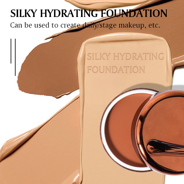 Custom High Quality Vegan Make Up Balm Foundation Moisturizing Powder Cream Medium Coverage 24 Hours Wear Foundation Palette