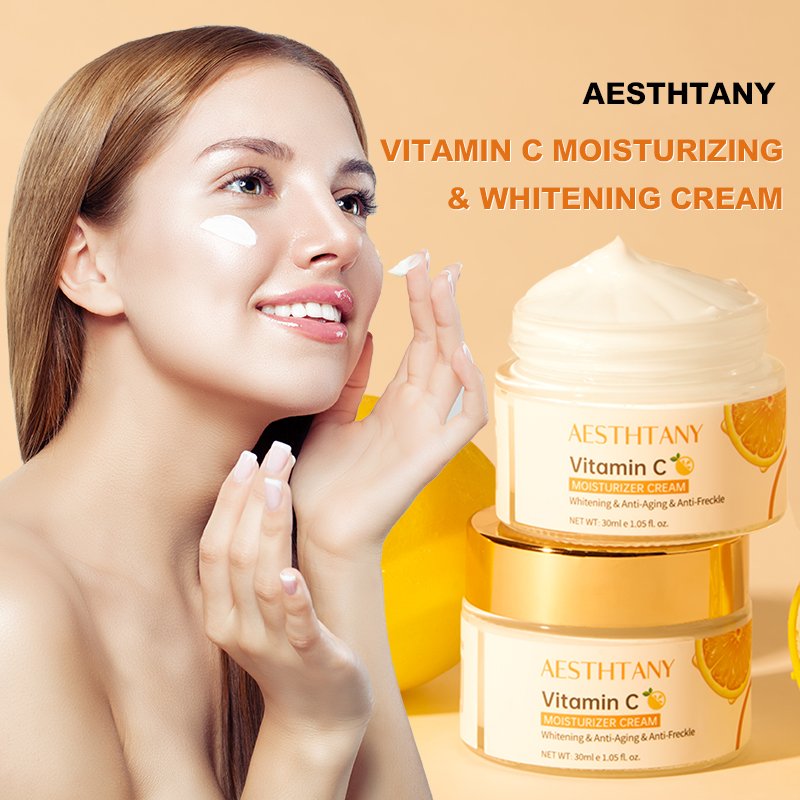 Private Label Organic Face Moisturizer Anti Aging Acne Freckle Whitening Vitamin C Face Cream 30g