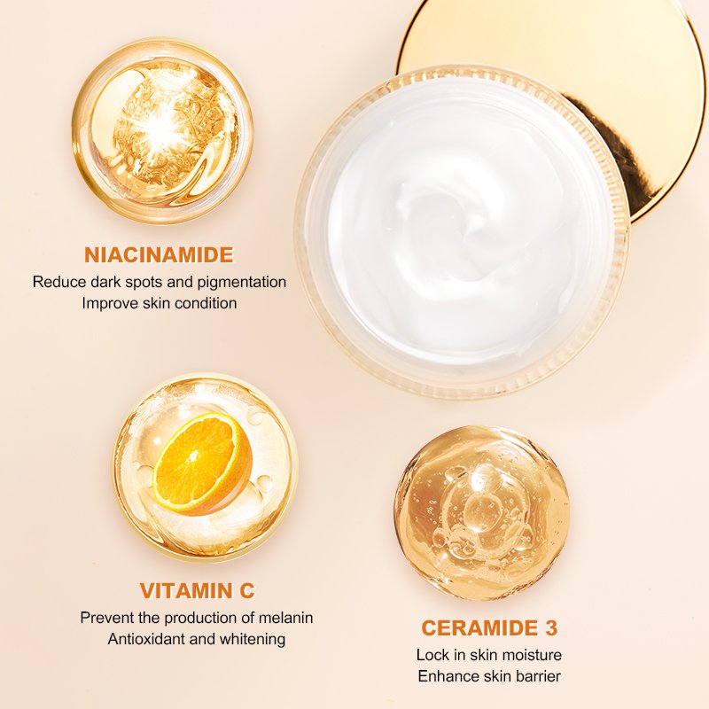 Private Label Organic Face Moisturizer Anti Aging Acne Freckle Whitening Vitamin C Face Cream 30g