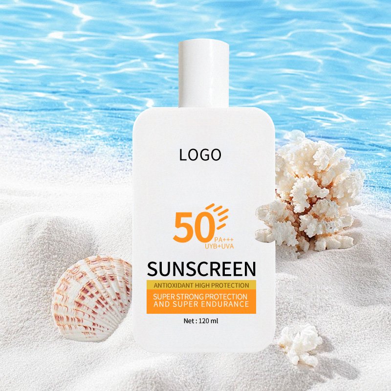 OEM Factory Wholesale 120ML Women Dry Face Skin Beauty Cosmetics Bulk Sunscreen SPF 50 Cream Lightweight Sunscreen Gel