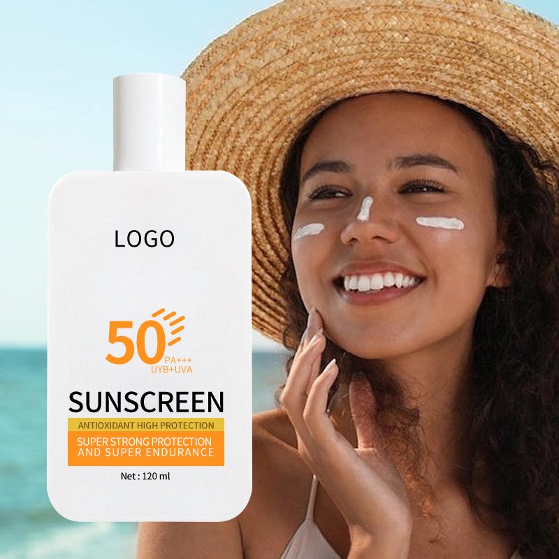 OEM Factory Wholesale 120ML Women Dry Face Skin Beauty Cosmetics Bulk Sunscreen SPF 50 Cream Lightweight Sunscreen Gel