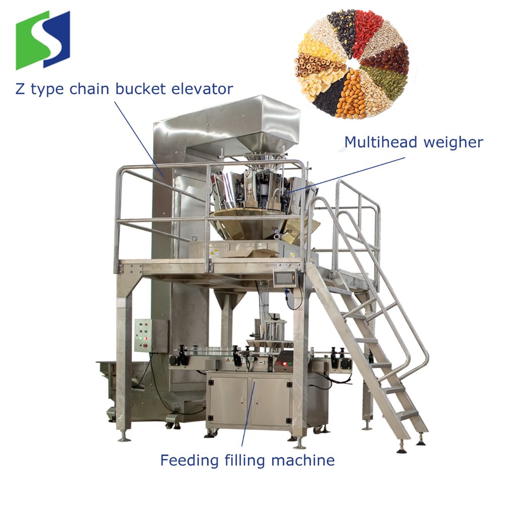 Organic Yellow Soybean Multihead weigher Packaging Machine Automatic Coffee Beans Filling Machine