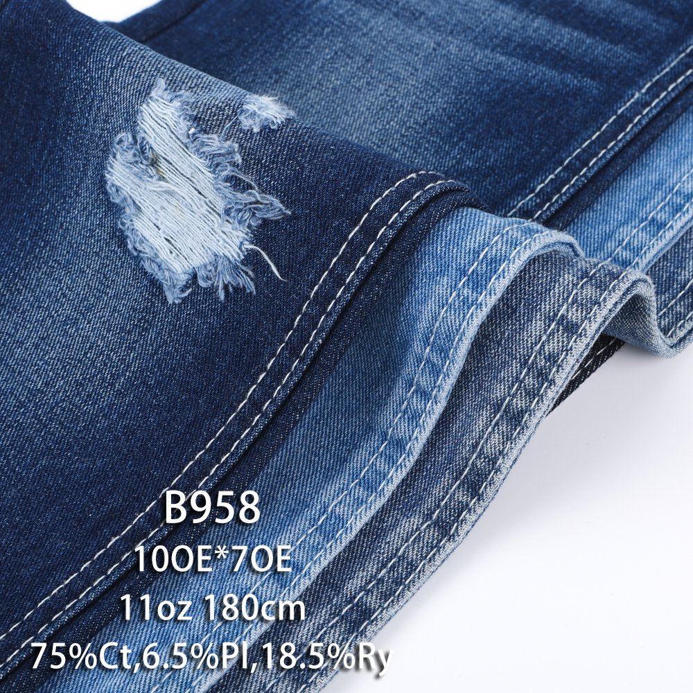 China Jeans Fabric Wholesale 10S 10*7 Denim Fabric 100% Cotton blue jeans denim Fabric