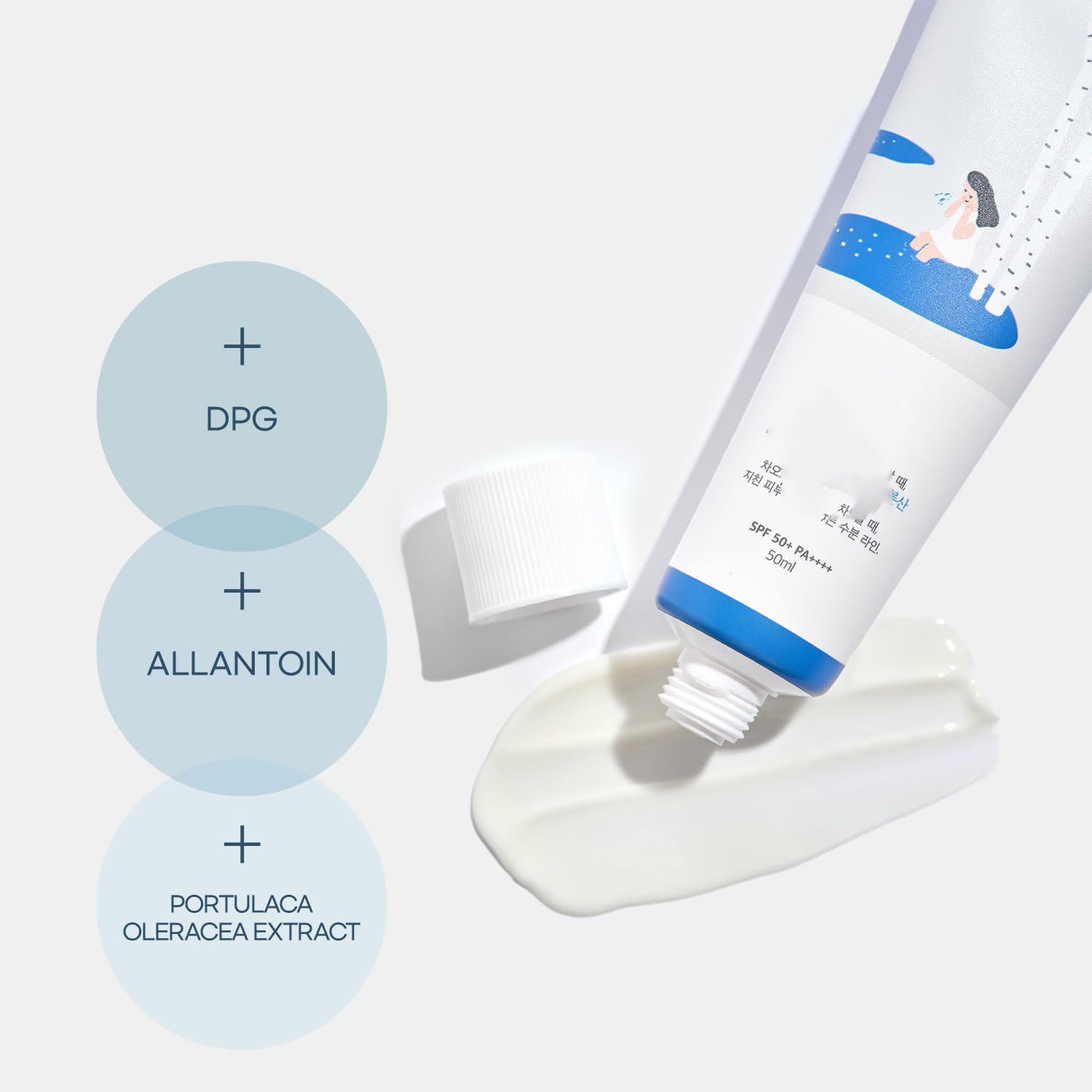 50mL Strong UV Protection (SPF50+ PA++++) No White Ocean Friendly Birch Juice Moisturizing Sunscreen