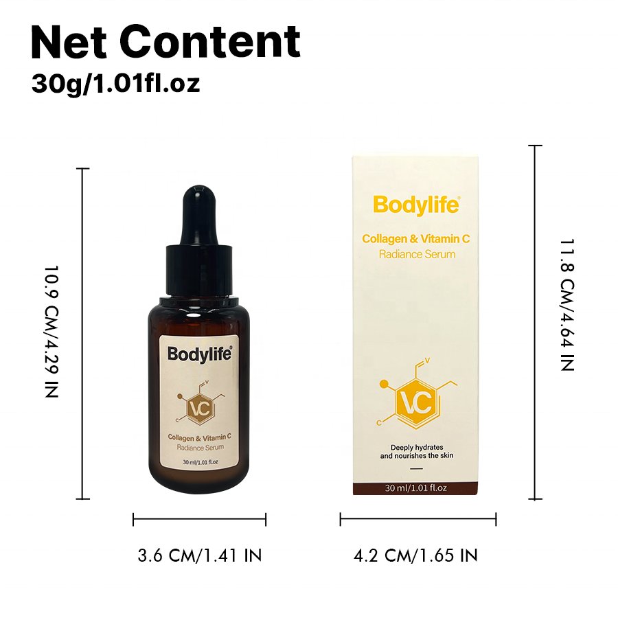Private Label Deep Skin Penetration Collagen Vitamin C Retinol Moisturizing Skin Radiance Face Serum