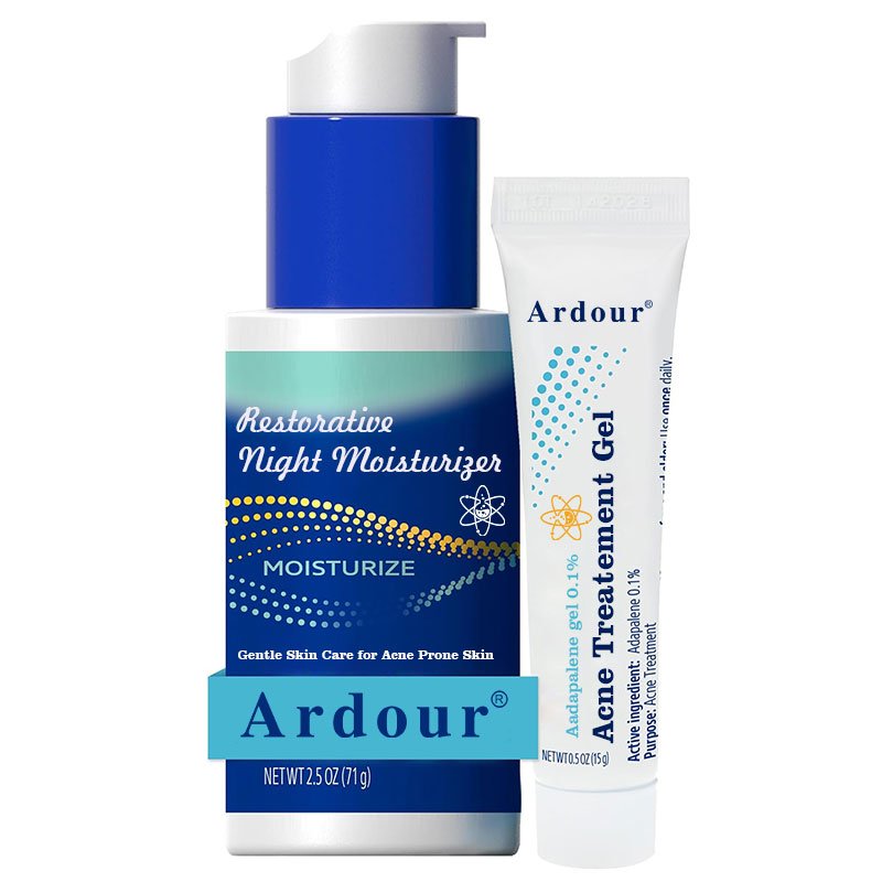 OEM Gentle Skin Care for Acne Prone Skin Day Gel & Night Moisturizer Set with Acne Treatment Gel and night moisturizer