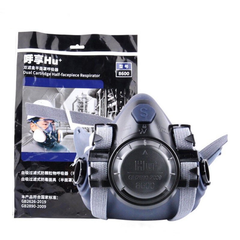 Organic Steam Gas Protective Half Mask Half Face Respirator with Silicone and Cotton Material Dust Gas Reusable Half Face Mask