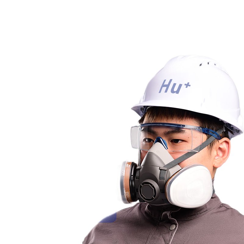 Organic Steam Gas Protective Half Mask Half Face Respirator with Silicone and Cotton Material Dust Gas Reusable Half Face Mask