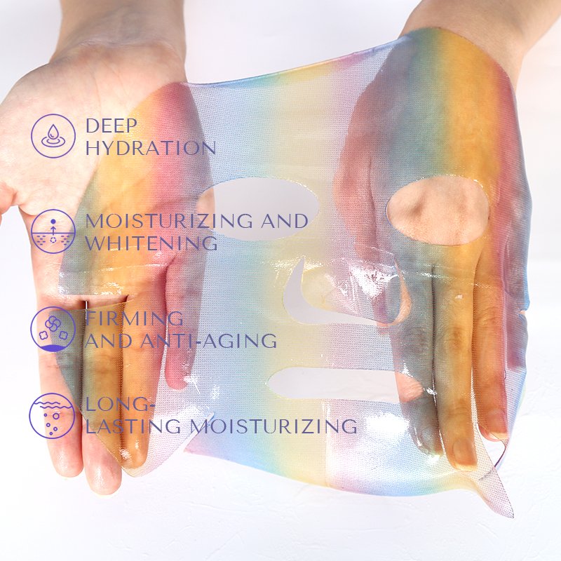 Dissolving Collagen Firming And Moisturizing Rainbow Sheet Facial Mask Oem