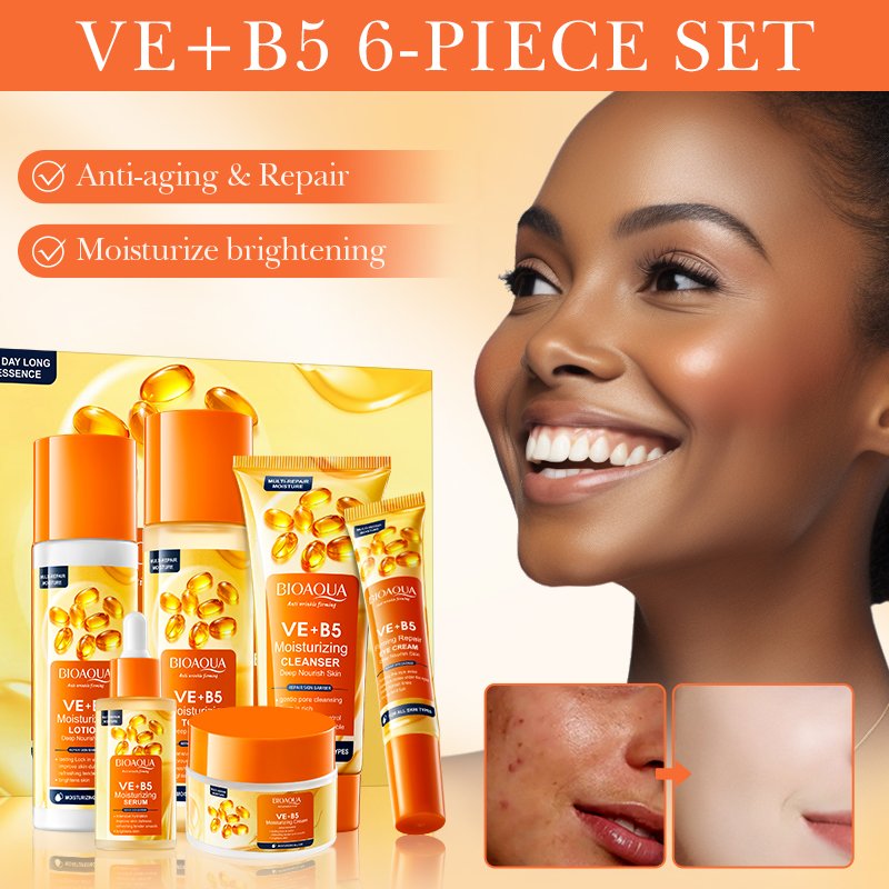 OEM/ODM BIOAQUA Private Label Vitamin E B5 Nourish Beauty Cosmetic Products Anti Wrinkle Whitening Hydrating Skin Care Set