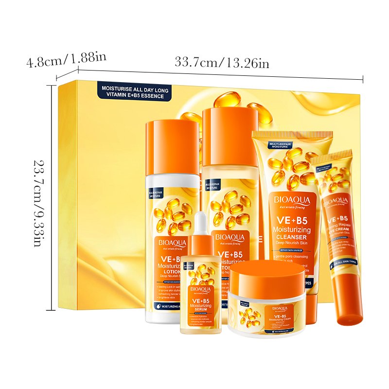 OEM/ODM BIOAQUA Private Label Vitamin E B5 Nourish Beauty Cosmetic Products Anti Wrinkle Whitening Hydrating Skin Care Set