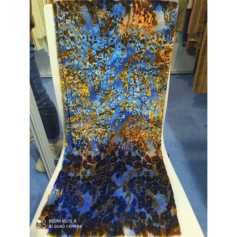 Best Quality Somalian Fransanwi Dirac Garbasa Sets Hand Printing Metallic Lurex Pure Silk Velvet Fabric Dirac Somali/