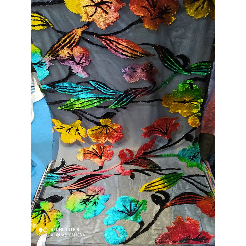 Best Quality Somalian Fransanwi Dirac Garbasa Sets Hand Printing Metallic Lurex Pure Silk Velvet Fabric Dirac Somali/