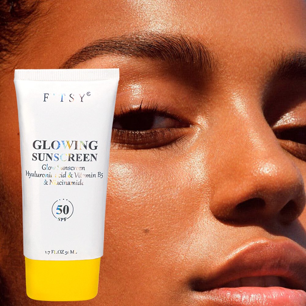 Golden Glow SPF 50 Sunscreen Glowy Primer Broad Spectrum Sunscreen Highlight Sunscreen Cream