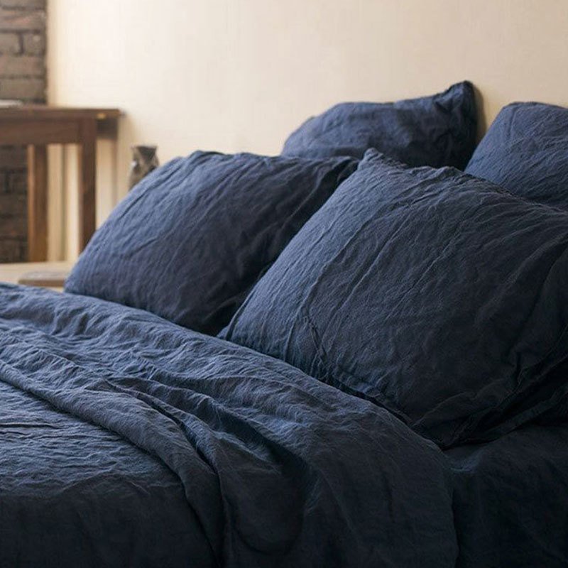 Organic French Flax Plain Dyed Woven Wholesale Washed Softened Lino 110 inch Extra Wide for Fitted Sheet Baby Bed Curtain Linen