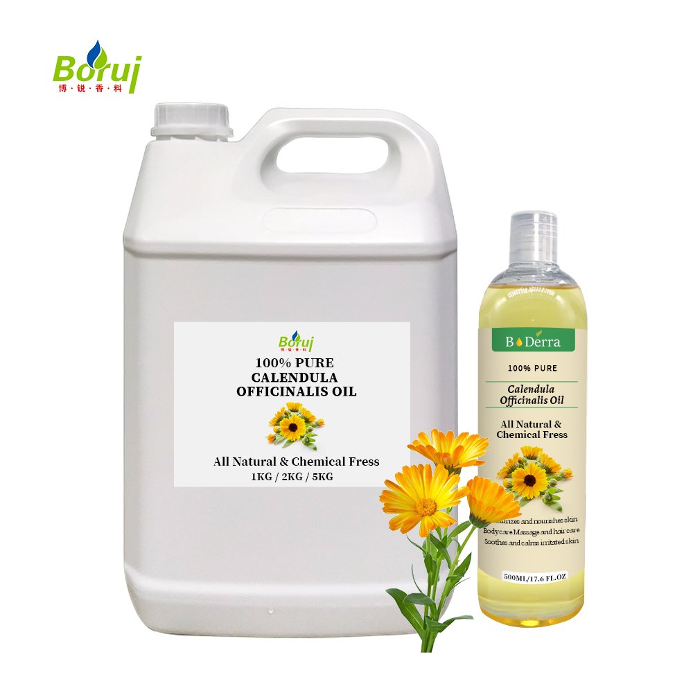 China Manufacturer Calendula Officinalis Oil Pure Organic Calendula Oil Bulk Essential Oil For Skin massage