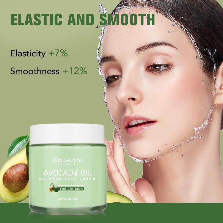 RubioAroma Organic Avocado Moisturizer Facial Cream Anti-Aging Vegetarian Day And Night Beauty Cream Repair Skin Nourishing Face