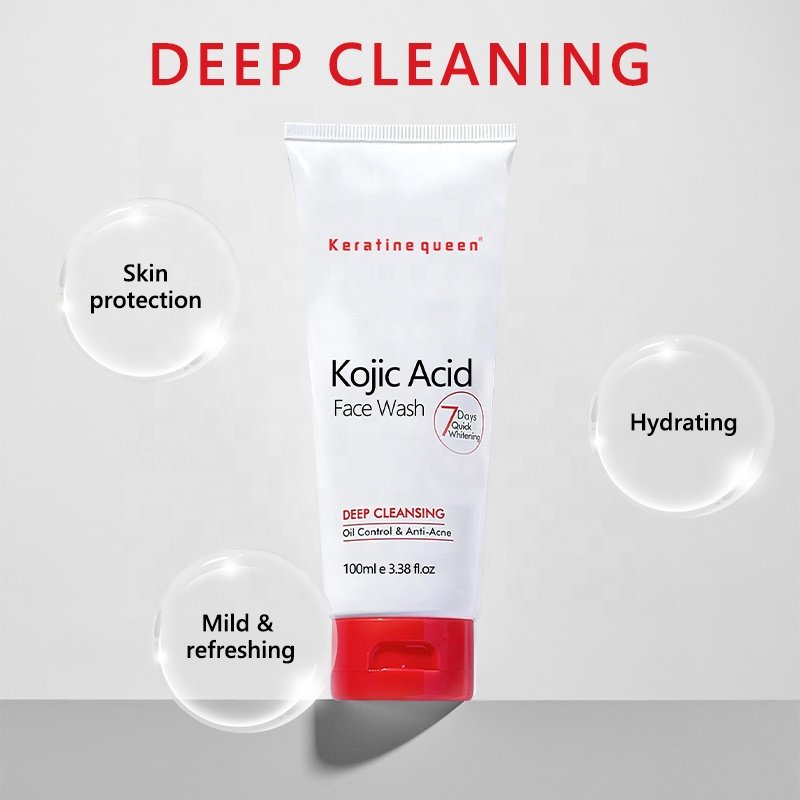 Mild Refreshing Hydrating Face Wash Kojic Acid Oil Control Deep Cleansing Skin Protection Anti Acne Facial Cleanser