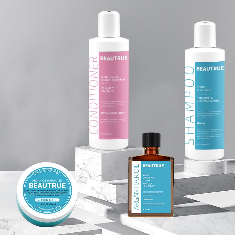 Private Label 100 % Pure Organic anti-dangdruff moisturizing hair growth Argan Oil Shampoo And Conditioner Set