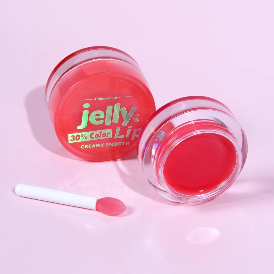 Wholesale Moisturizing Applicator Lipstick Natural Organic Jelly Lip Balm Light Color Mirror Jar Lipstick