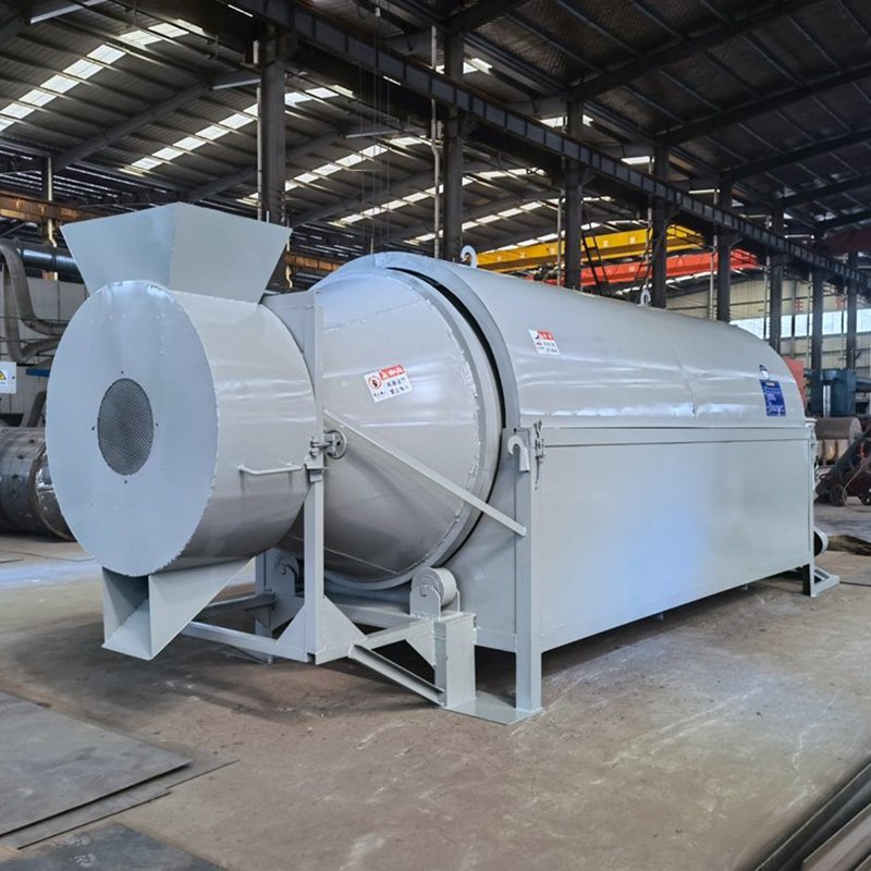 2023 Multi-function automatic industrial drum dryer stainless steel sawdust organic sludge straw dryer