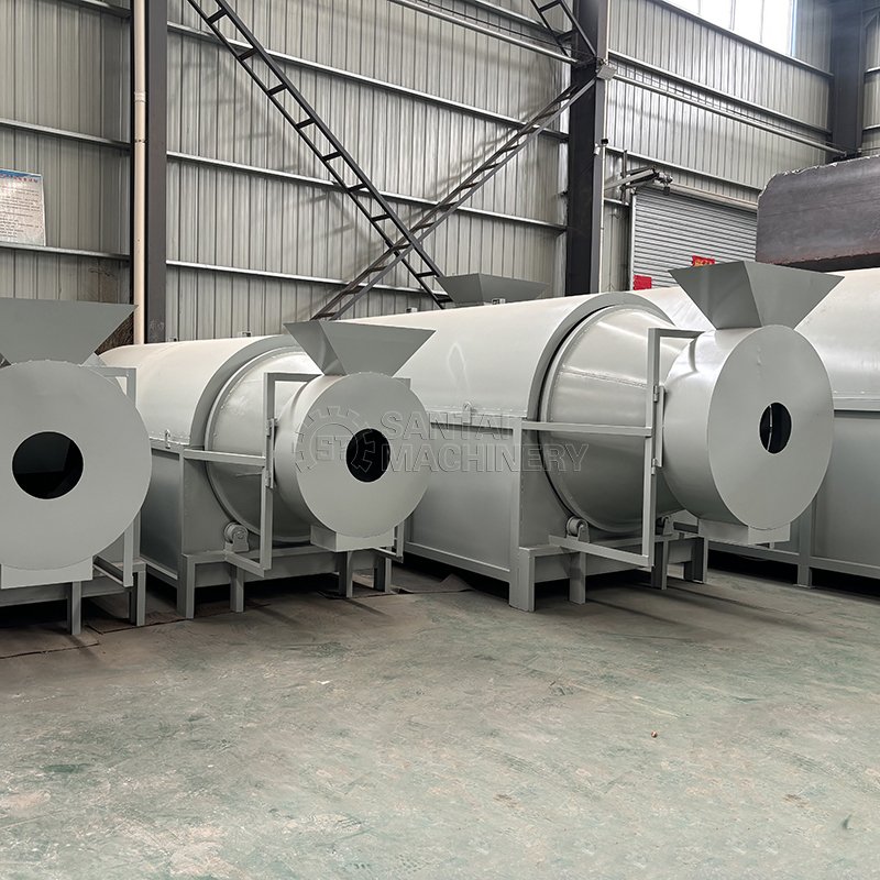 2023 Multi-function automatic industrial drum dryer stainless steel sawdust organic sludge straw dryer