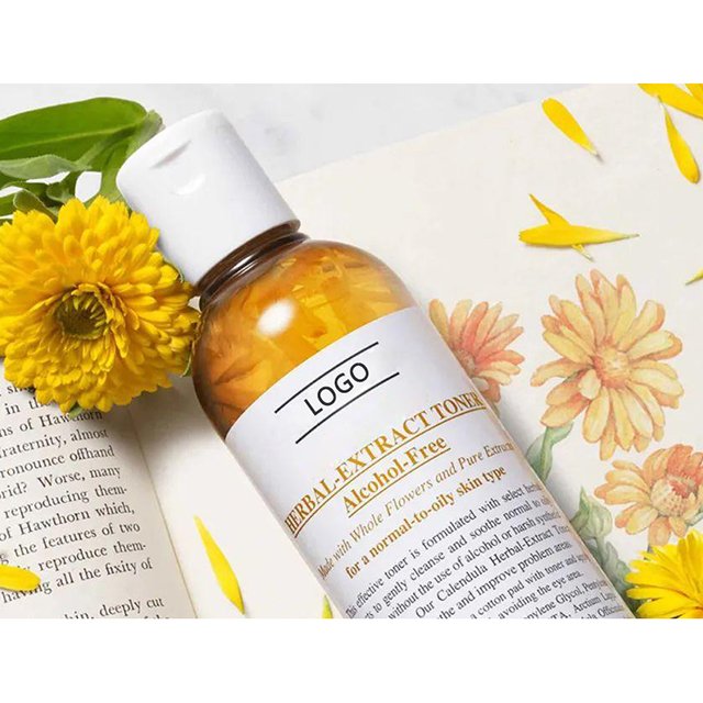 OEM/ODM Calendula Face Toner Reduce Redness and Oil Control Fades Blemishes Calendula Herbal-Extract Alcohol-Free Toner