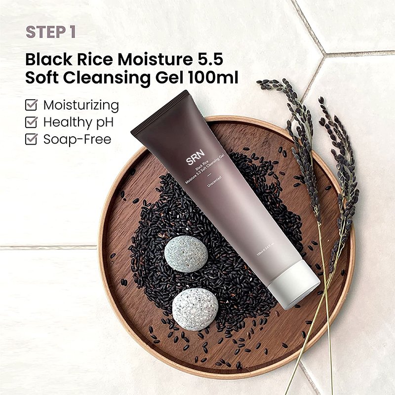 Korean Organic Vegan Natural Fermented Black Rice Anti Aging Whitening Hydrating Deep Cleansing Skin care Set
