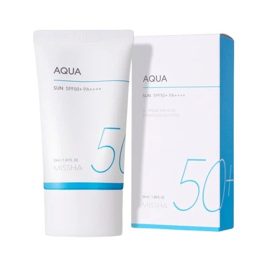 MISSHA Korean Skincare Sunscreen All Around Safe Block AQUA Sun SPF50+ PA++++ - 50ml
