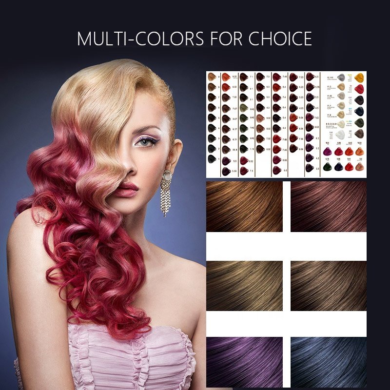 OEM tintes para el cabello al mayor Herbal Private label Hair Color Cream permanent organic Hair dye with Multi popular colors