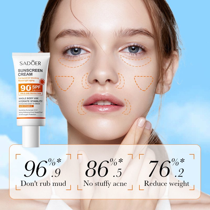 Whitening Sunscreen Brightening & Refreshing SPF50+ PA+ Sun Care Oil Control UV Protection Sunscreen Cream Sunblock Gel