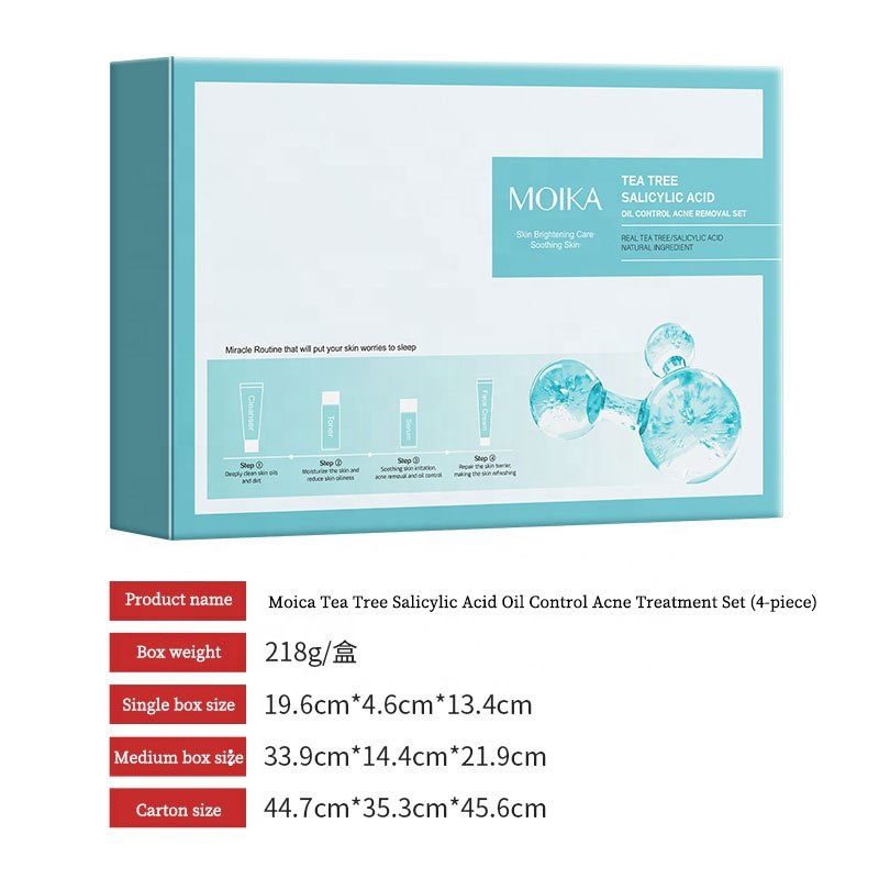Best Skincare Gift Kit Tea Tree Salicylic Acid Retinol Anti Aging Acne Treatment Serum Oil Control Skin Care Set