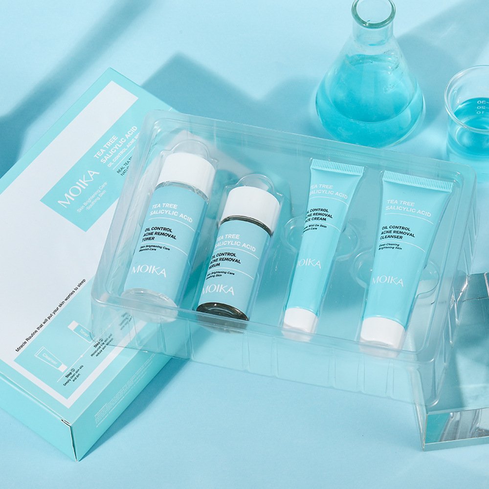 Best Skincare Gift Kit Tea Tree Salicylic Acid Retinol Anti Aging Acne Treatment Serum Oil Control Skin Care Set