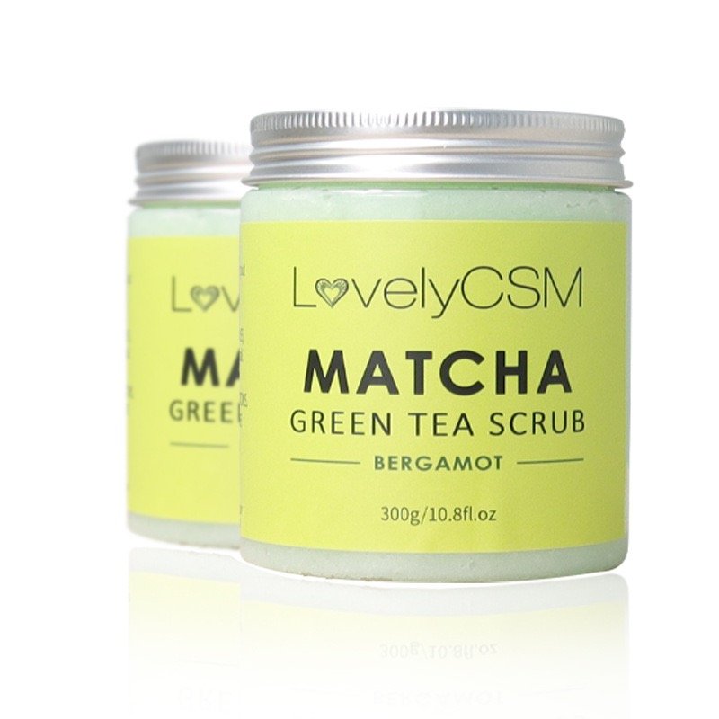 Wholesale Matcha Green Tea Body Scrub Exfoliating Multi Purpose Body and Facial Scrub Moisturizes face wash Matcha Body Scrub