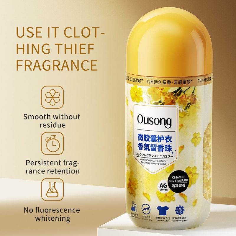OEM ODM OUSONG Organic Flowers Clean Clothes Soft Care Cloth Scent Booster Beads