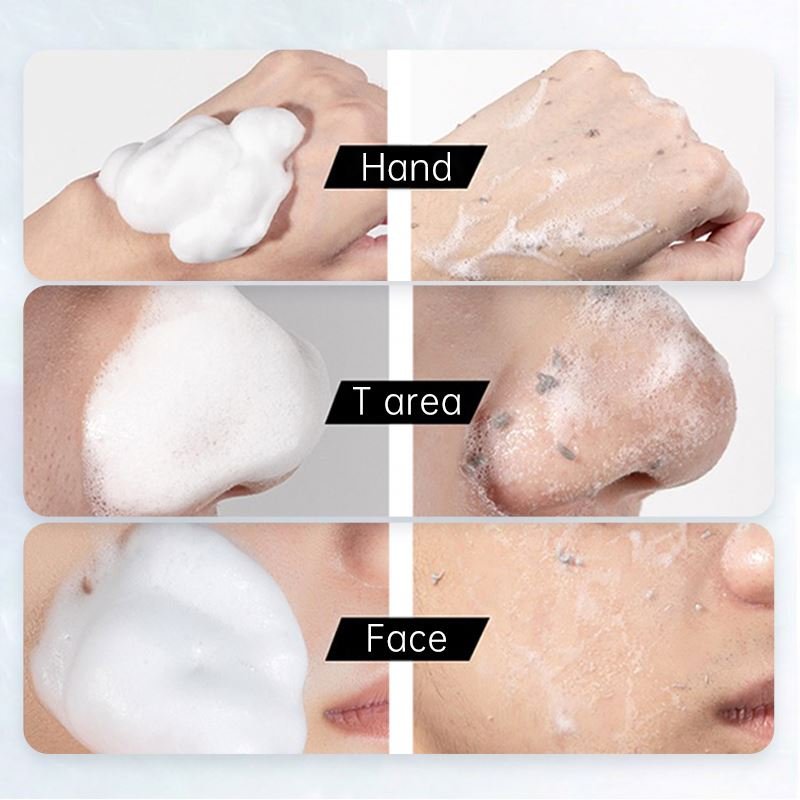 OEM Deep Pore Hydrate Facial Cleanser Bottle Gentle Skin Care Salvia Exfoliator Face Cleanser Private Label Mousse Face Wash