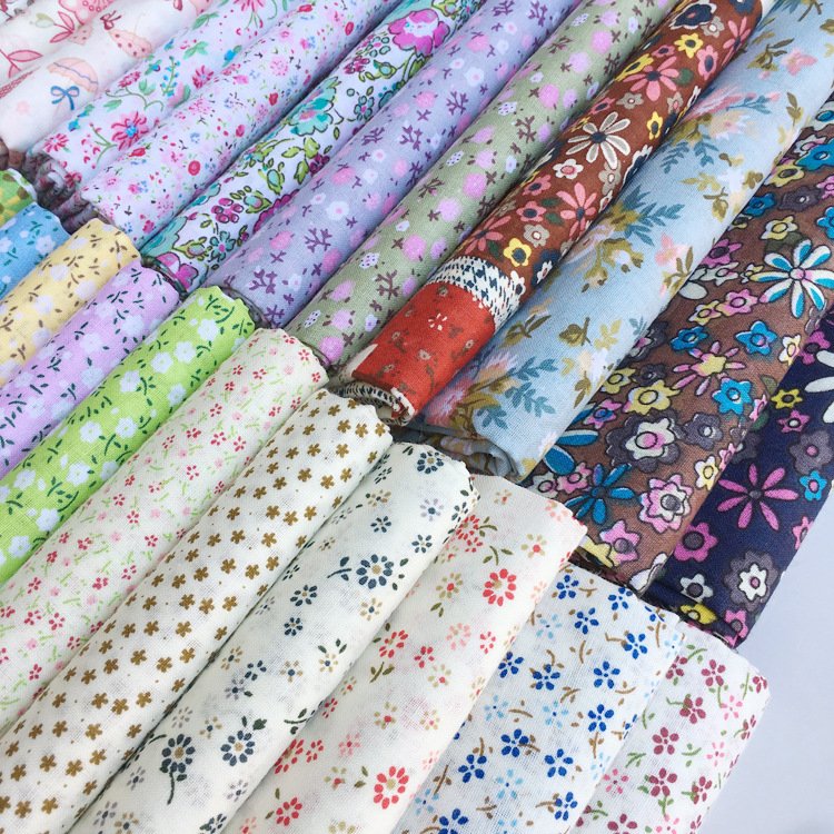 High Quality 21*21 108*58, Custom Woven Plain All Over Floral Digital Printing Organic Cotton Poplin Fabrics Rundong Roll pack/