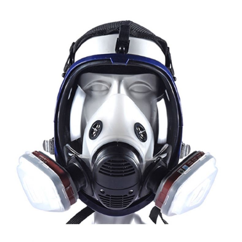Multipurpose mining polishing welding sanding paint spray chemical full face protection reusable facepiece gas mask respirator