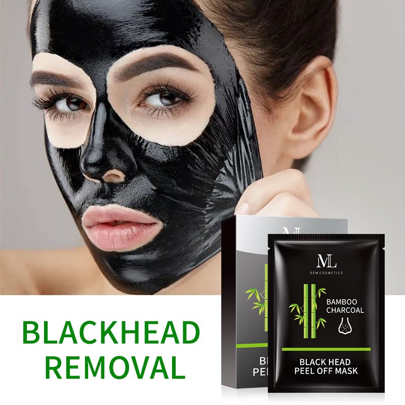 Wholesale customize MLXL OEM cosmetic black head peel off facial sheet maskes moisturizes and brightens the face care maskes