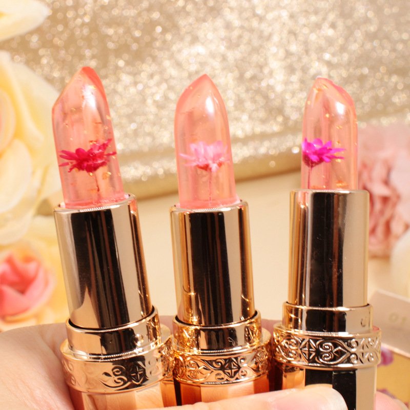 Factory Direct Sales Waterproof Clear Color Changing Flower Lipstick Organic Moisturizing Lip Gloss Long Lasting Nutritious Lips