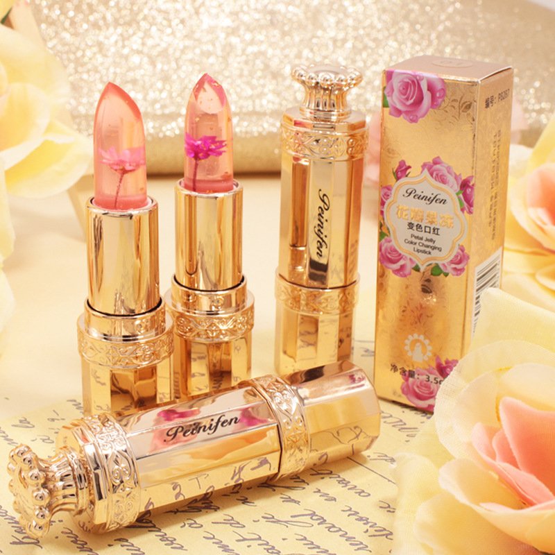 Factory Direct Sales Waterproof Clear Color Changing Flower Lipstick Organic Moisturizing Lip Gloss Long Lasting Nutritious Lips