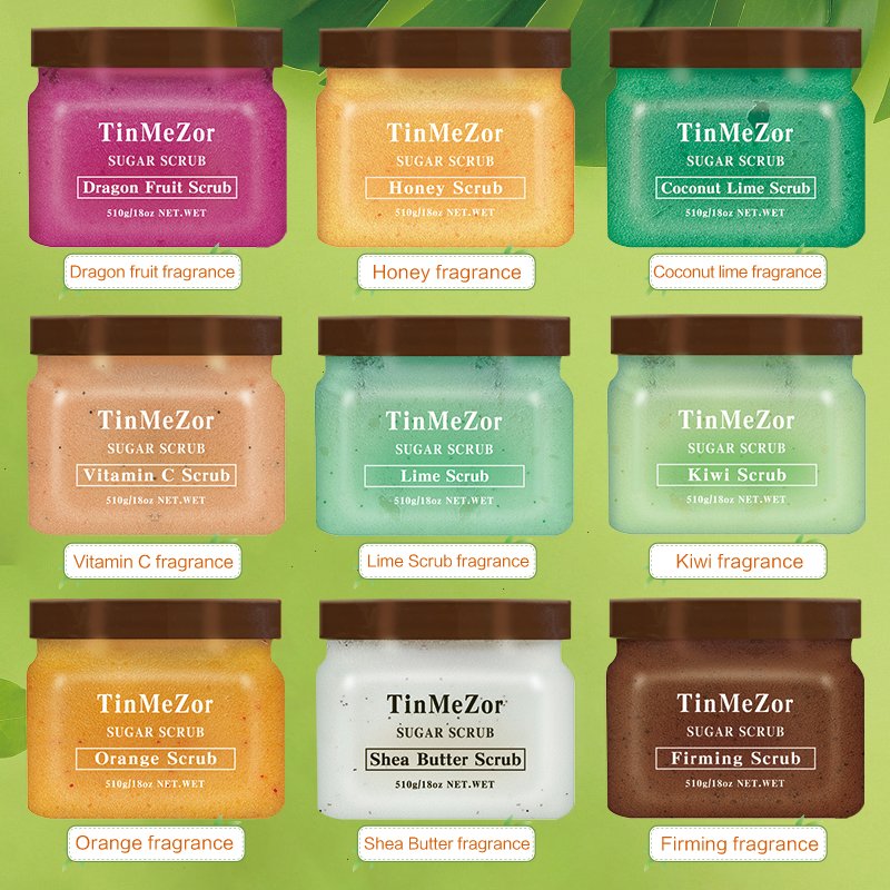 Good Quality Organic And Vegan Collagen Ice Cream Rice Body Scrub