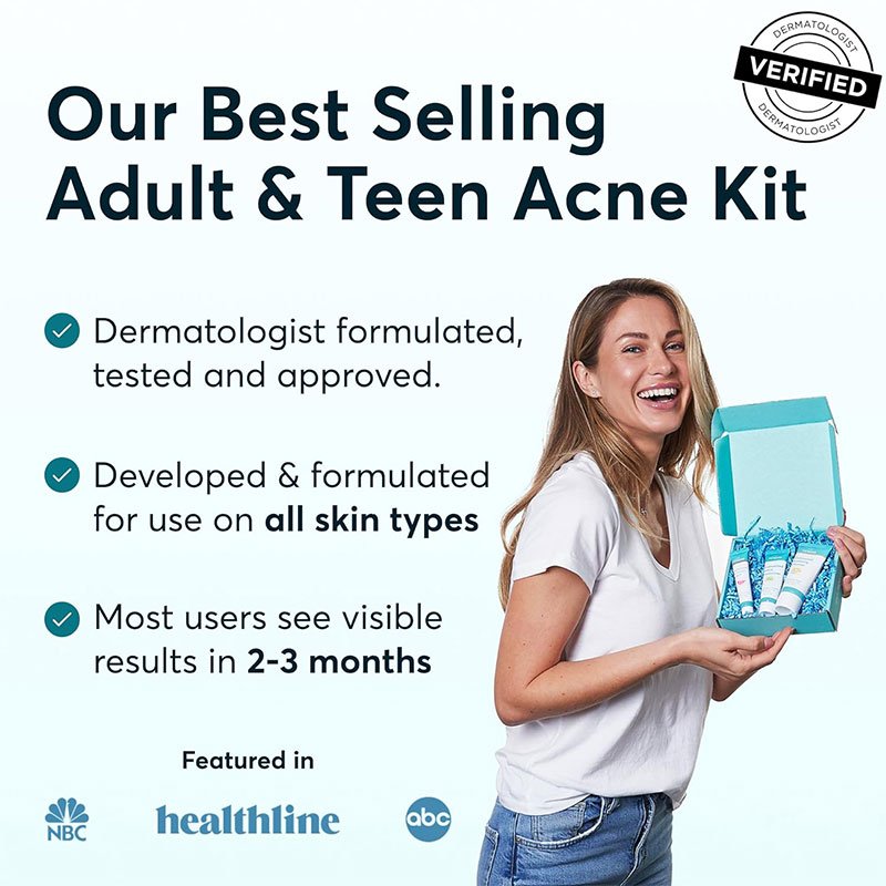 OEM Acne treatment Sets for Adult & Teen Acne with Benzoyl Peroxide Cream Salicylic Acid Cleanser, Niacinamide Moisturizer