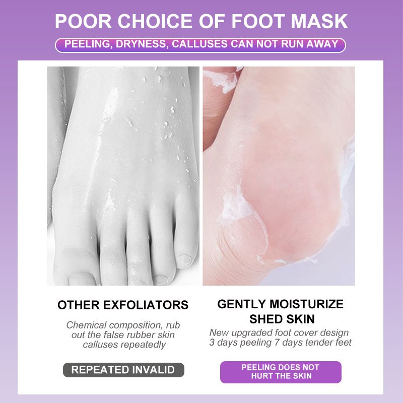 Wholesale OEM APPTI Lavender Exfoliating Foot Peel Mask Removal Calluses Crack Heel Sock For Pedicure Feet Spa
