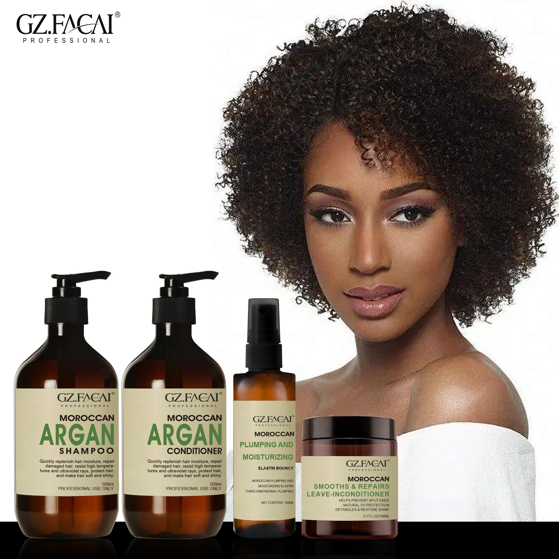 OEM Custom Brand Wholesale Hot Selling Organic Herbal Hair Wig shampoo care and Soften Waves Hair Curl Cream Set