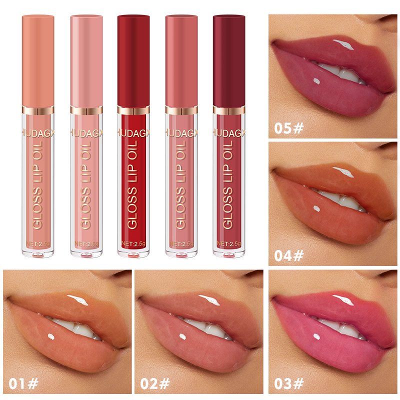 Factory spot new 5 colors moisturizing matte lip oil waterproof non-stick lip oil pouty Beep lips