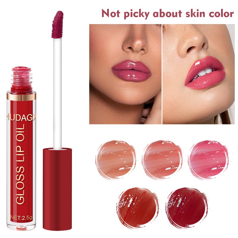 Factory spot new 5 colors moisturizing matte lip oil waterproof non-stick lip oil pouty Beep lips