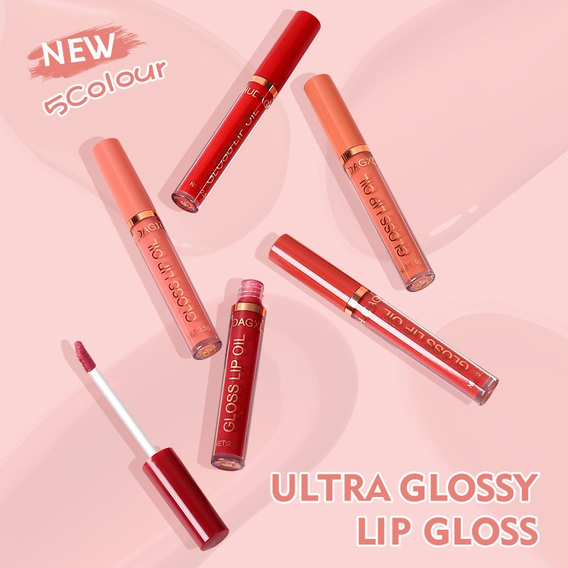Factory spot new 5 colors moisturizing matte lip oil waterproof non-stick lip oil pouty Beep lips