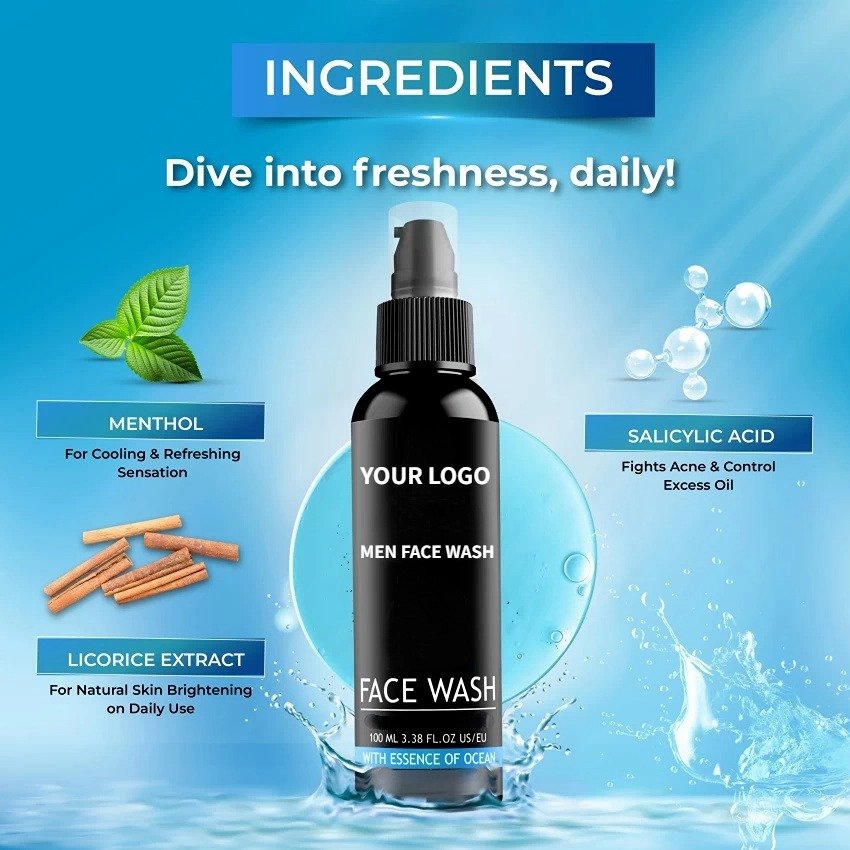 OEM Salicylic Acid Skin Cleanser Muuchstaco Face Wash Facial Cleansing Foam Milk Gel Face Cleans Wash